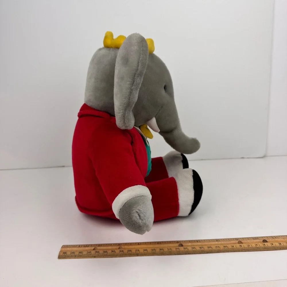 Vtg 1988 King Babar elephant Gund brand plush stuffed animal classic character